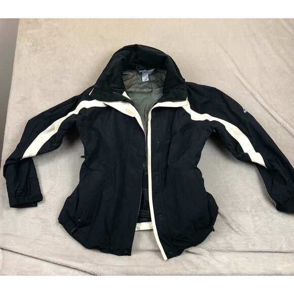 Eastern Mountain Sports Womens Hooded Hiking Jacket XS Black Packable Full Zip - Picture 16 of 16